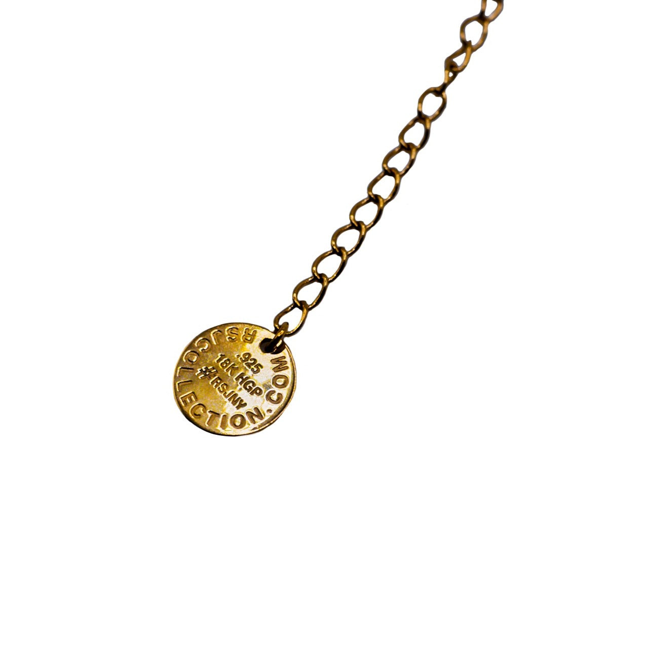 Rose Quartz pendant in 18k gold vermeil-RSJ Collection LLC