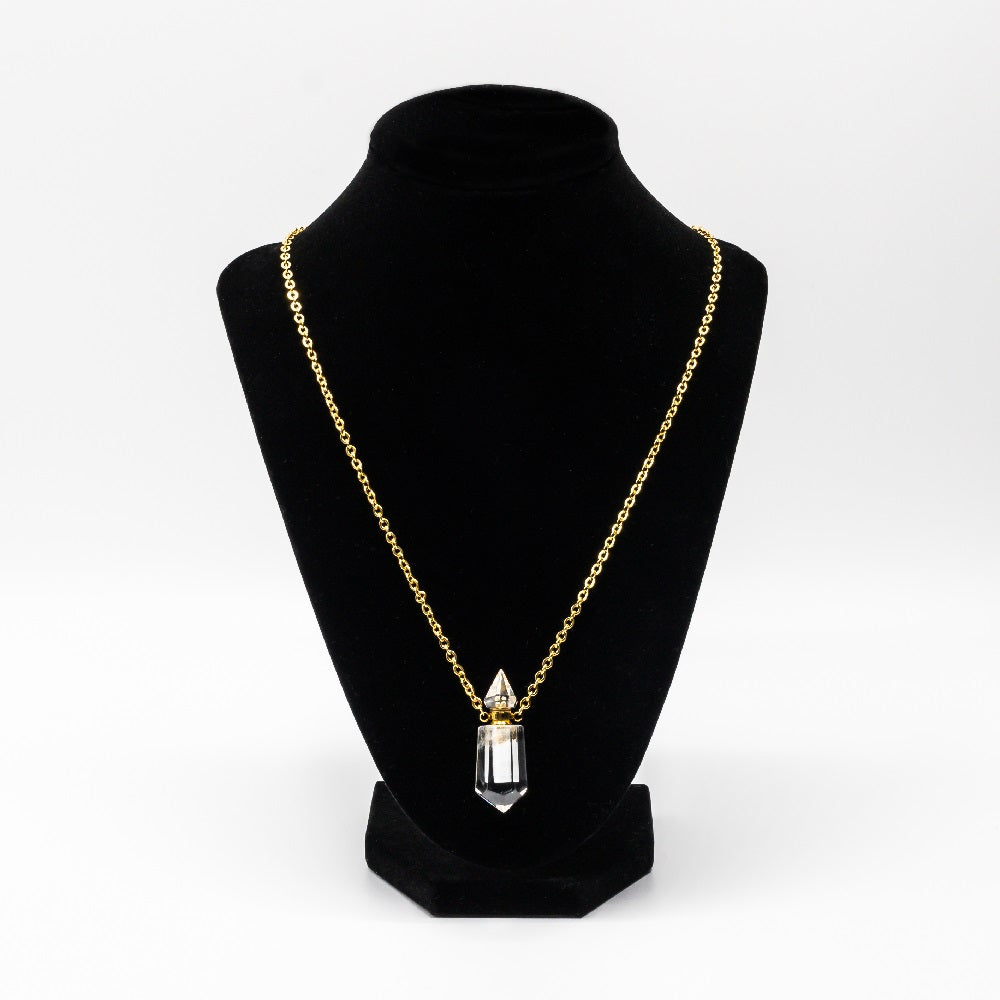 Clear Quartz pendant in 18k gold vermeil-RSJ Collection LLC
