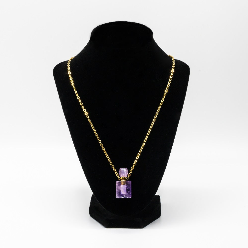 Amethyst pendant in 18k gold vermeil-RSJ Collection LLC