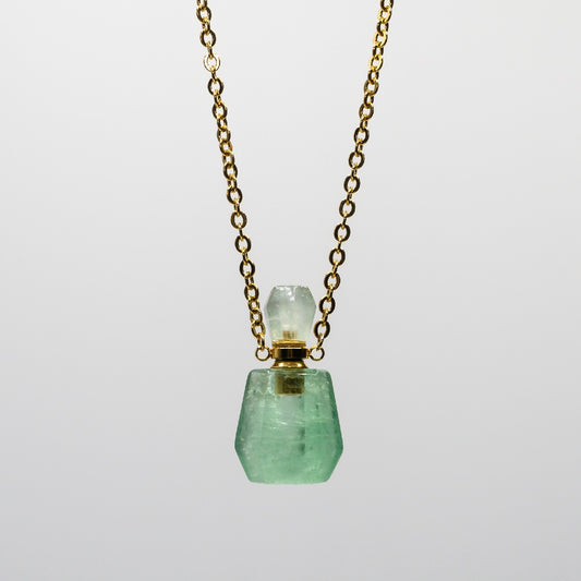 Green Fluorite pendant in 18k gold vermeil-RSJ Collection LLC