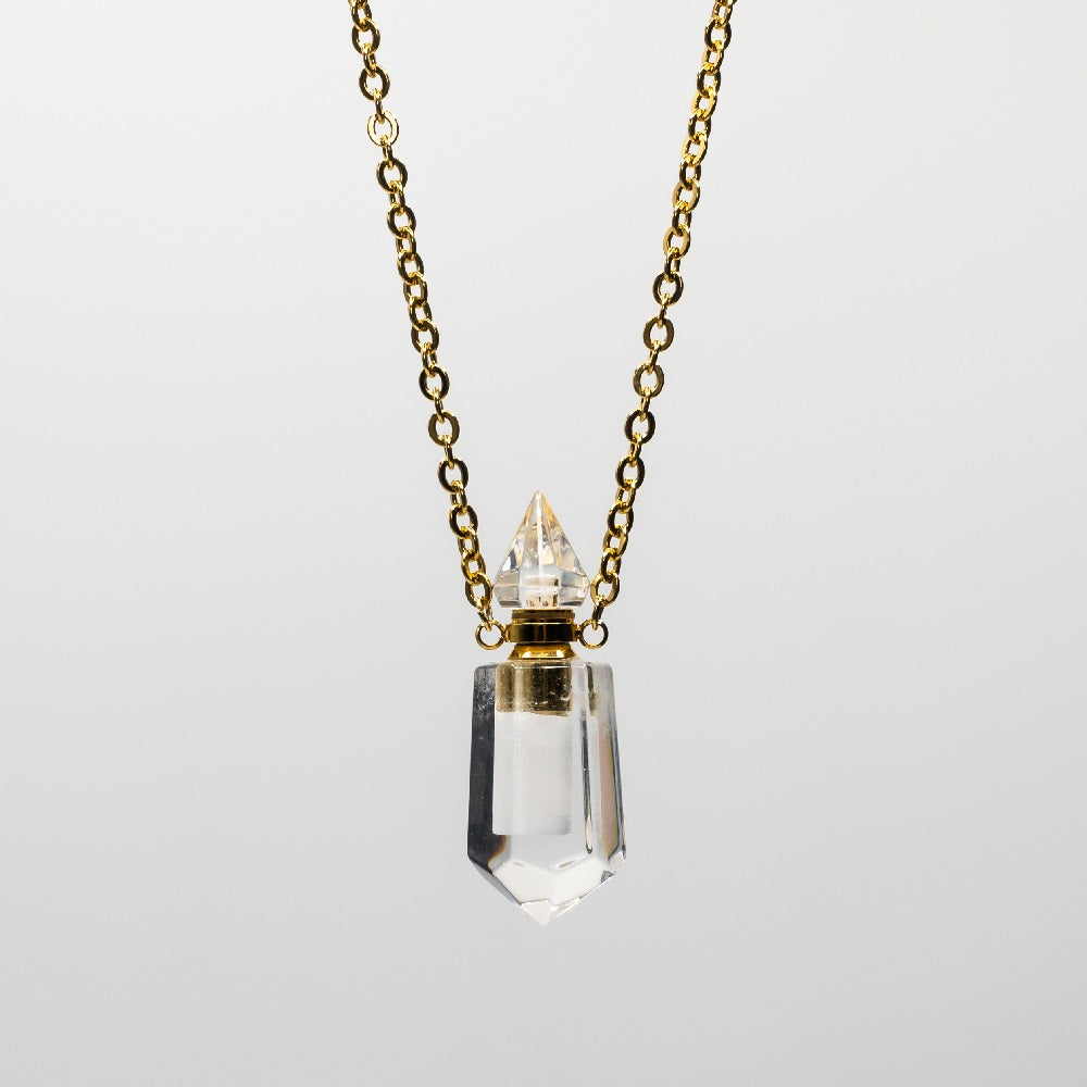 Clear Quartz pendant in 18k gold vermeil-RSJ Collection LLC