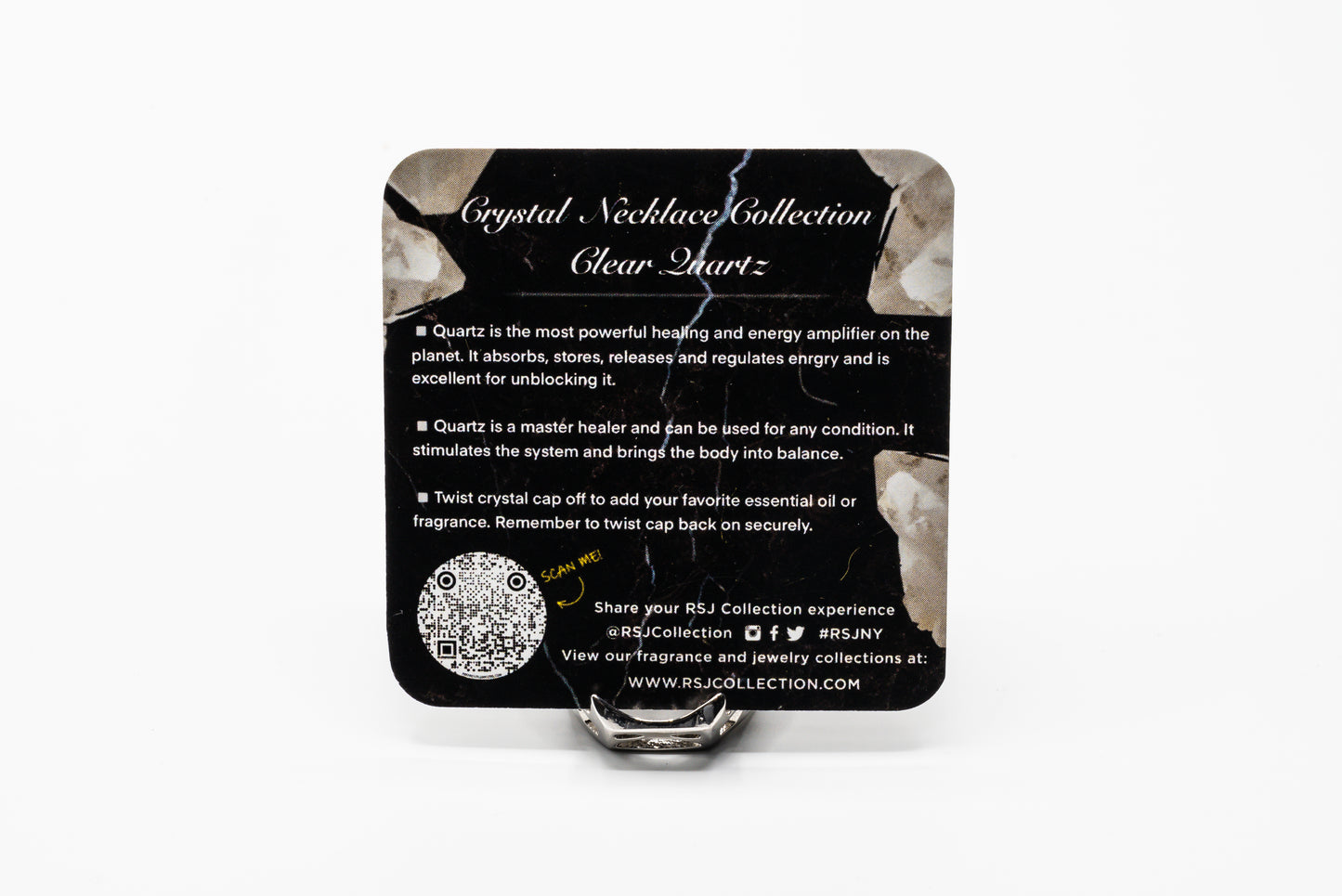 Clear Quartz pendant in 18k gold vermeil-RSJ Collection LLC