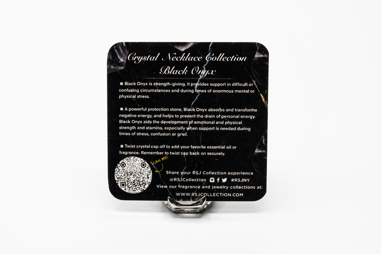 Onyx pendant in 18k gold vermeil-RSJ Collection LLC