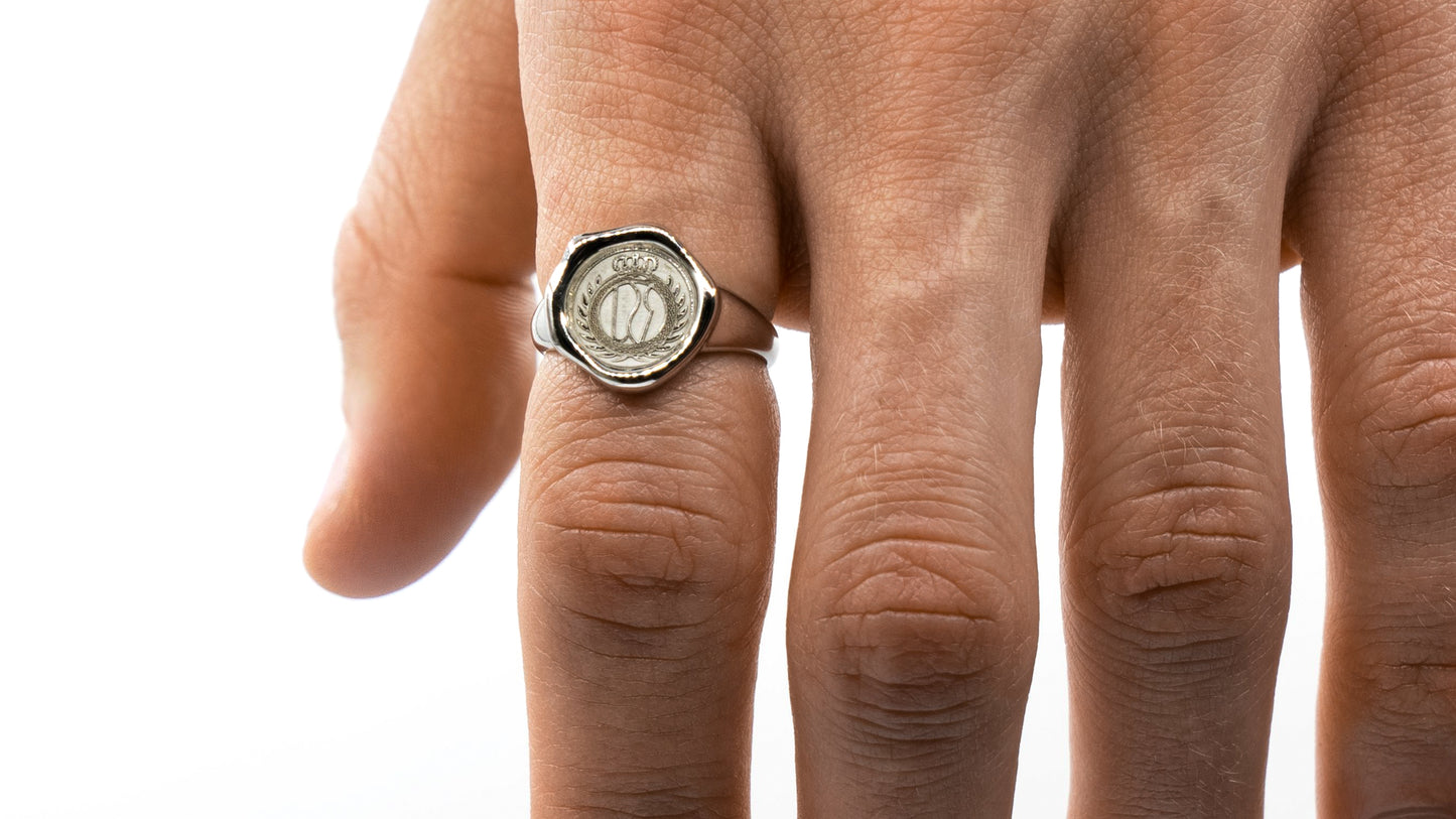Silver Signet ring in Sterling Silver
