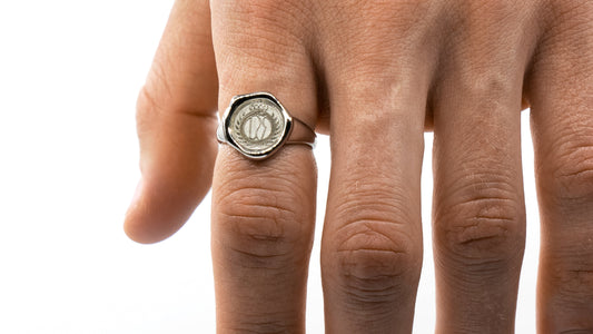 Silver Signet ring in Sterling Silver-RSJ Collection LLC